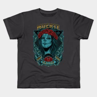 Muerte The Rose Girl Kids T-Shirt